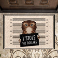 Personalized Bad Cat Doormat - Up to 2 Cats - Gift Idea For Cat Lover - Yes, We're Aware Of How Obnoxious