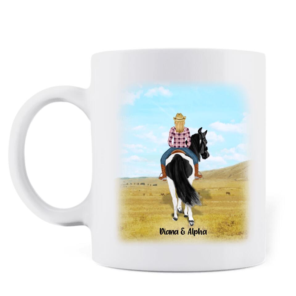 Personalized Horse Riding Coffee Mug - Best Gift For Horse Lover - Barn Hair Don't Care - TM5W8Q
