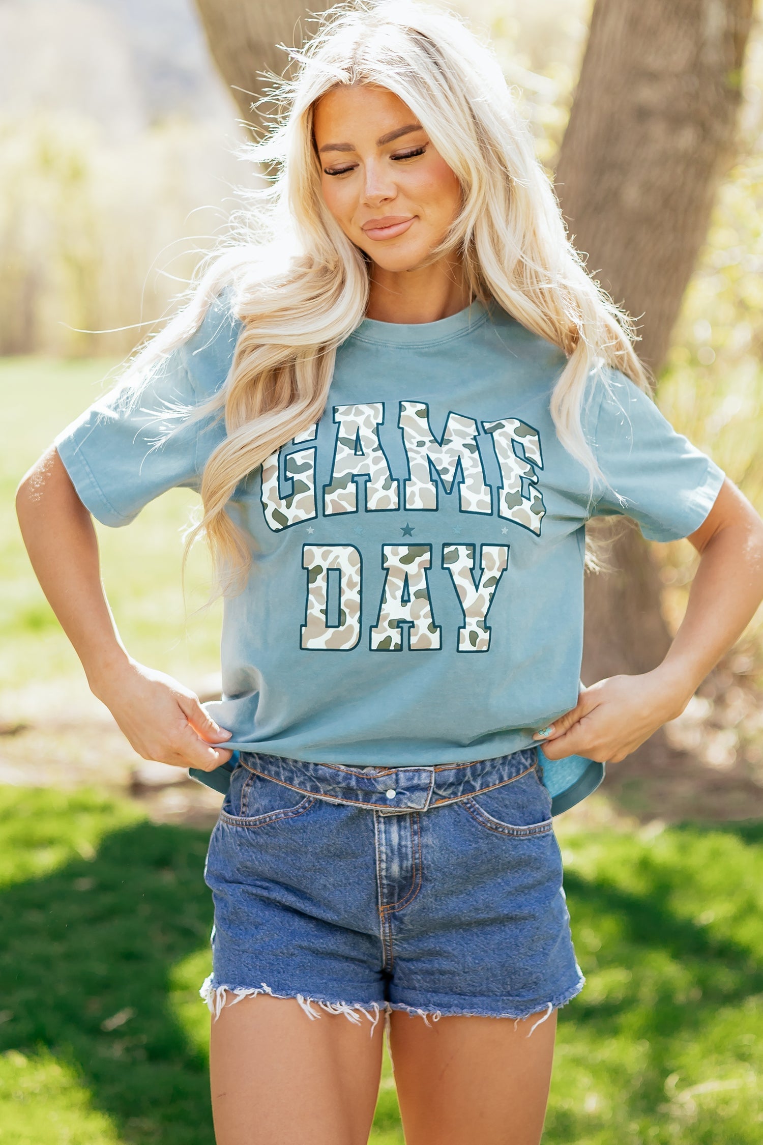 Camo Game Day Short Sleeve Graphic T-Shirt