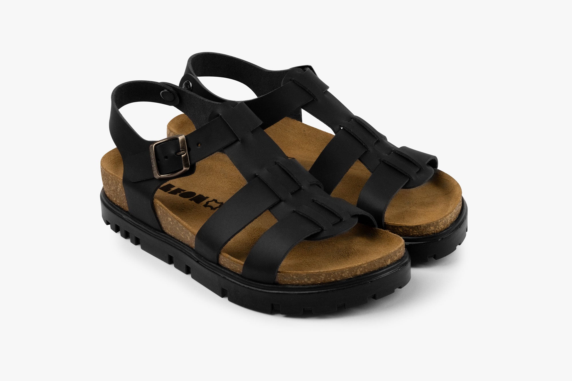 Women’s Nubuck Leather Fisherman Platform Sandals with Buckle