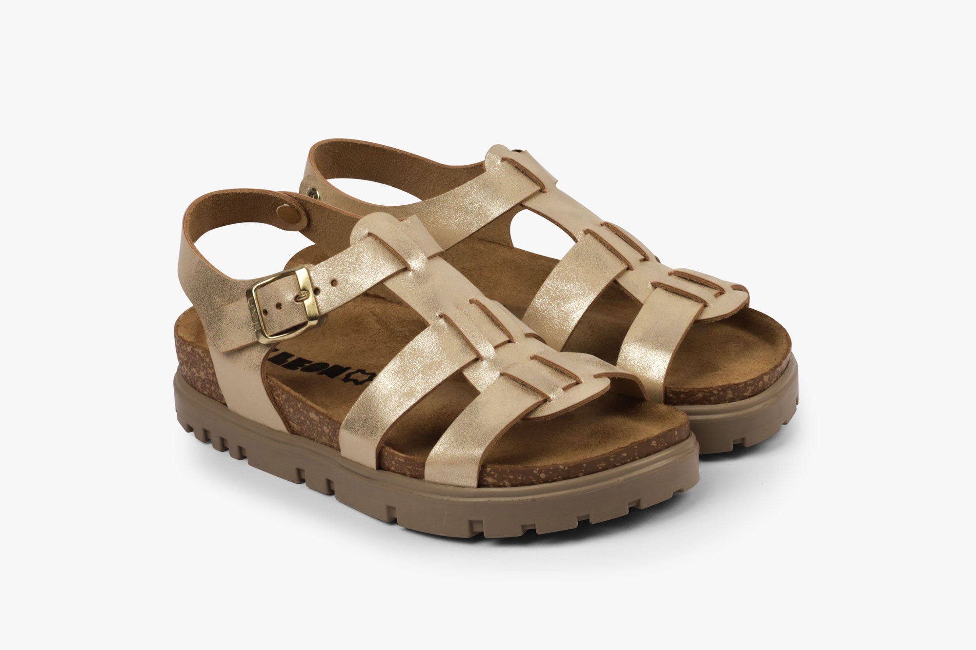 Women’s Nubuck Leather Fisherman Platform Sandals with Buckle