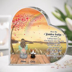Personalized Memorial Pets Acrylic Plaque - Up to 3 Pets - Memorial Gift Idea For Dog/Cat Lovers - I Love You Forever