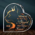 Personalized Memorial Cat Acrylic Plaque -  Memorial Gift Idea For Loss Of Cat - The Moment Your Heart Stopped Mine Changed Forever