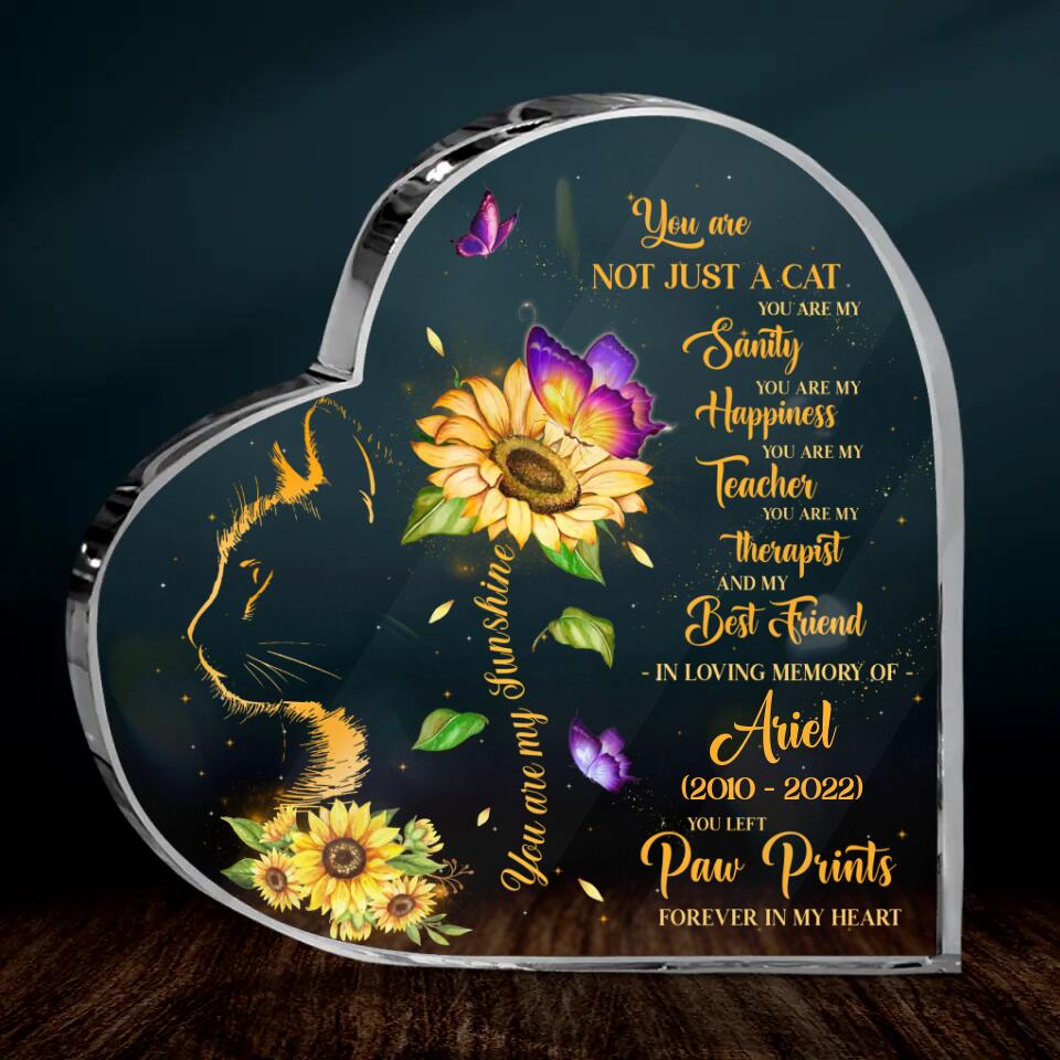 Personalized Memorial Acrylic Plaque - Gift Idea For Cat Owner - You Are Not Just A Cat, You Are My Sanity