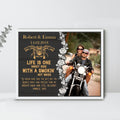 Personalized Couple Poster - Gift Idea For Couple - Life Is One Sweet Ride With A Smokin' Hot Bride