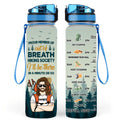 Personalized Hiking Water Tracker Bottle - Gift Idea For Hiking Lover - Out Of Breath Hiking Society