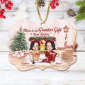 Personalized Christmas Rectangle Ornament - Gift Idea For Christmas/Sisters/Brothers with up to 4 People - There Is No Greater Gift Than Sisters
