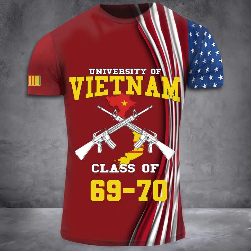 Personalized Veteran All-Over Print T-Shirt - Gift Idea For Veteran - University Of VIETNAM