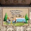 Personalized Christmas Camping Doormat - Up to 7 People - Christmas Gift For Family/Couple/Camping Lovers - Making Memories One Campsite At A Time