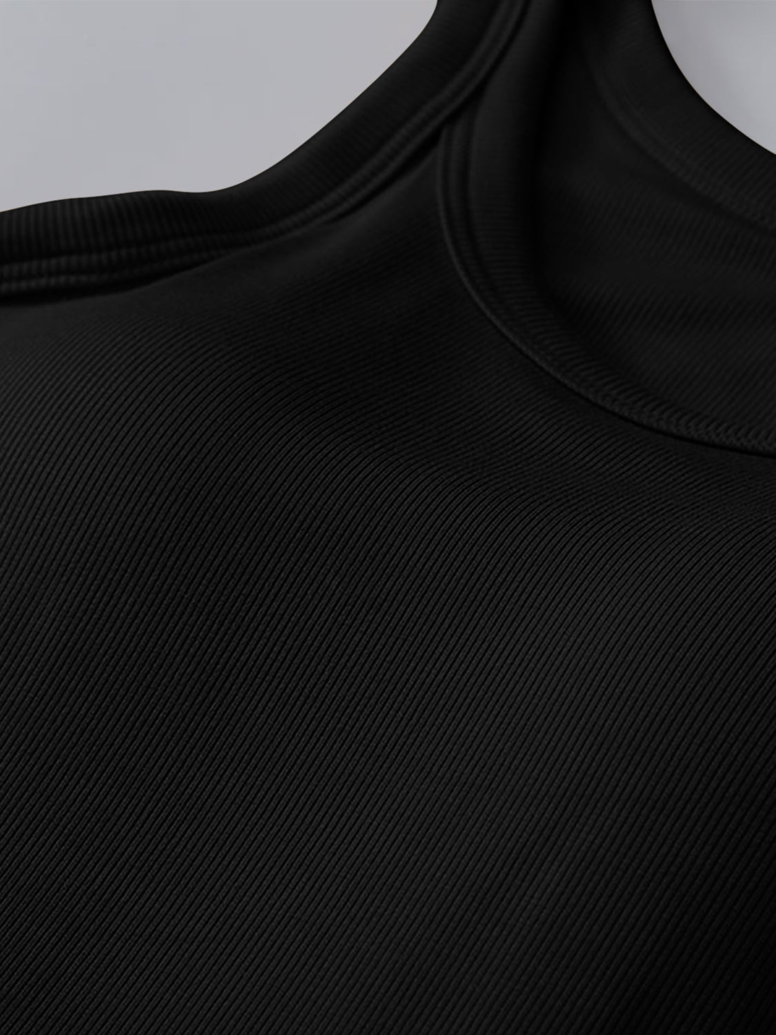 Women's Fitted Round Neck Tank Top with Built-in Bra - Sleeveless