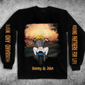 Personalized Biker Couple Long Sleeve Shirt - Gift Idea For Couple/Bikers - Husband And Wife Riding Partners For Life