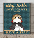 Personalized Halloween Cat Canvas - Up to 5 Cats - Best Gift For Cat Lover - Why Hello Sweet Cheeks Have A Seat - LZZHNG