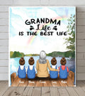 Personalized Grandma Canvas - Up to 4 Kids - Best Gift For Baby - Grandma Life Is The Best Life