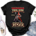 Personalized Biker Shirt - Gift Idea for Biker Lovers - This Girl Is Protected By A Smokin' Hot Biker
