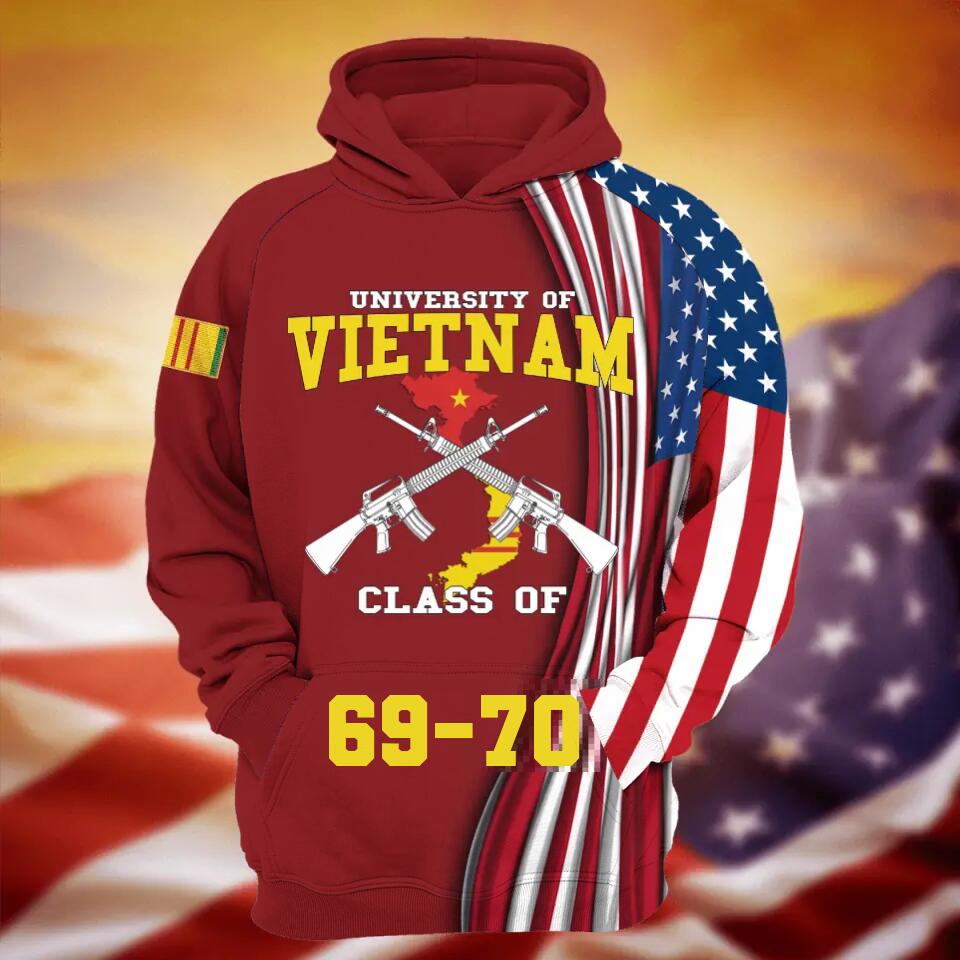 Personalized Veteran All-Over Print T-Shirt - Gift Idea For Veteran - University Of VIETNAM