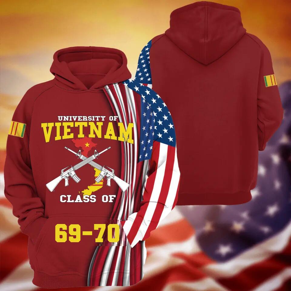 Personalized Veteran All-Over Print T-Shirt - Gift Idea For Veteran - University Of VIETNAM