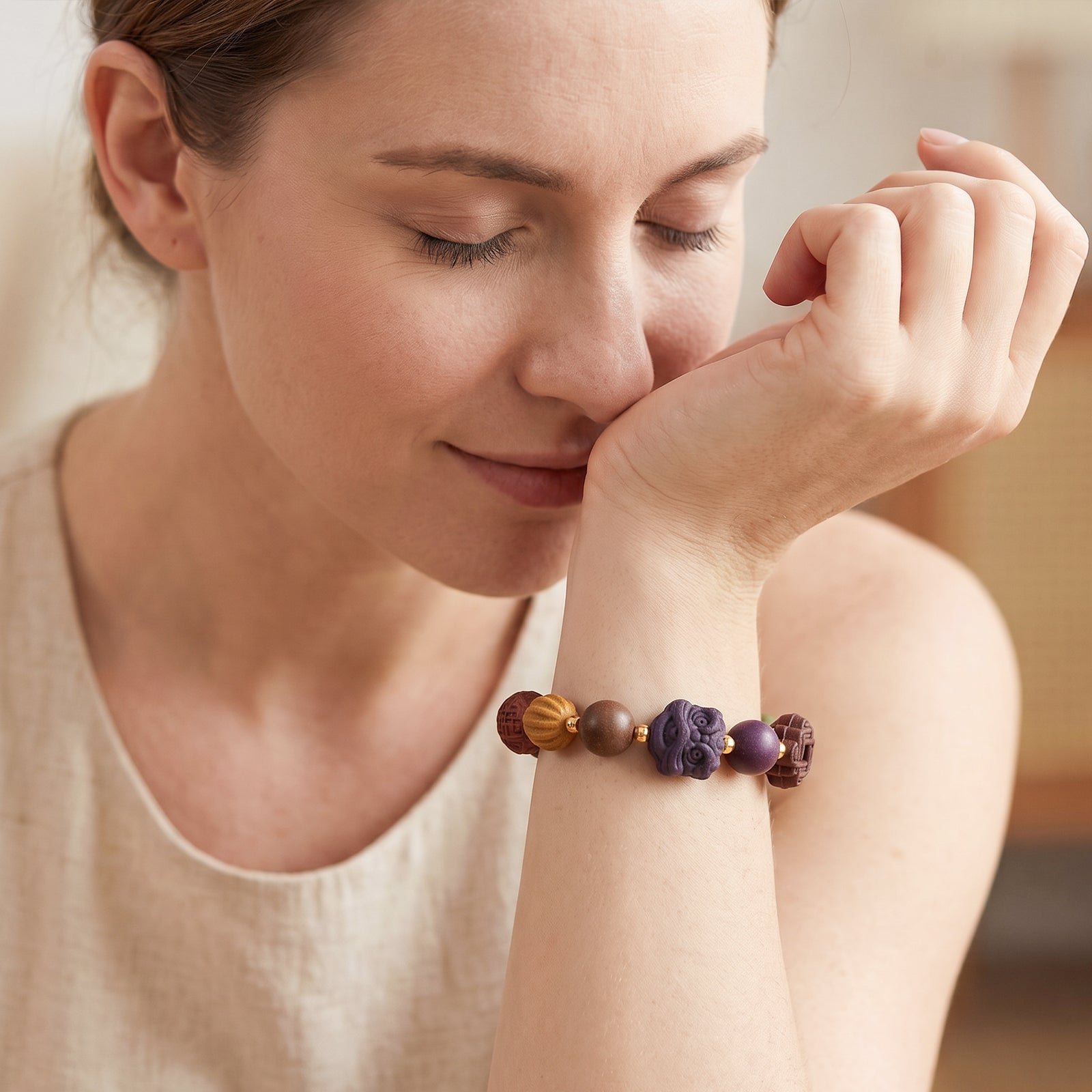 Versatile And Minimalist Chinese Herbal Bracelet