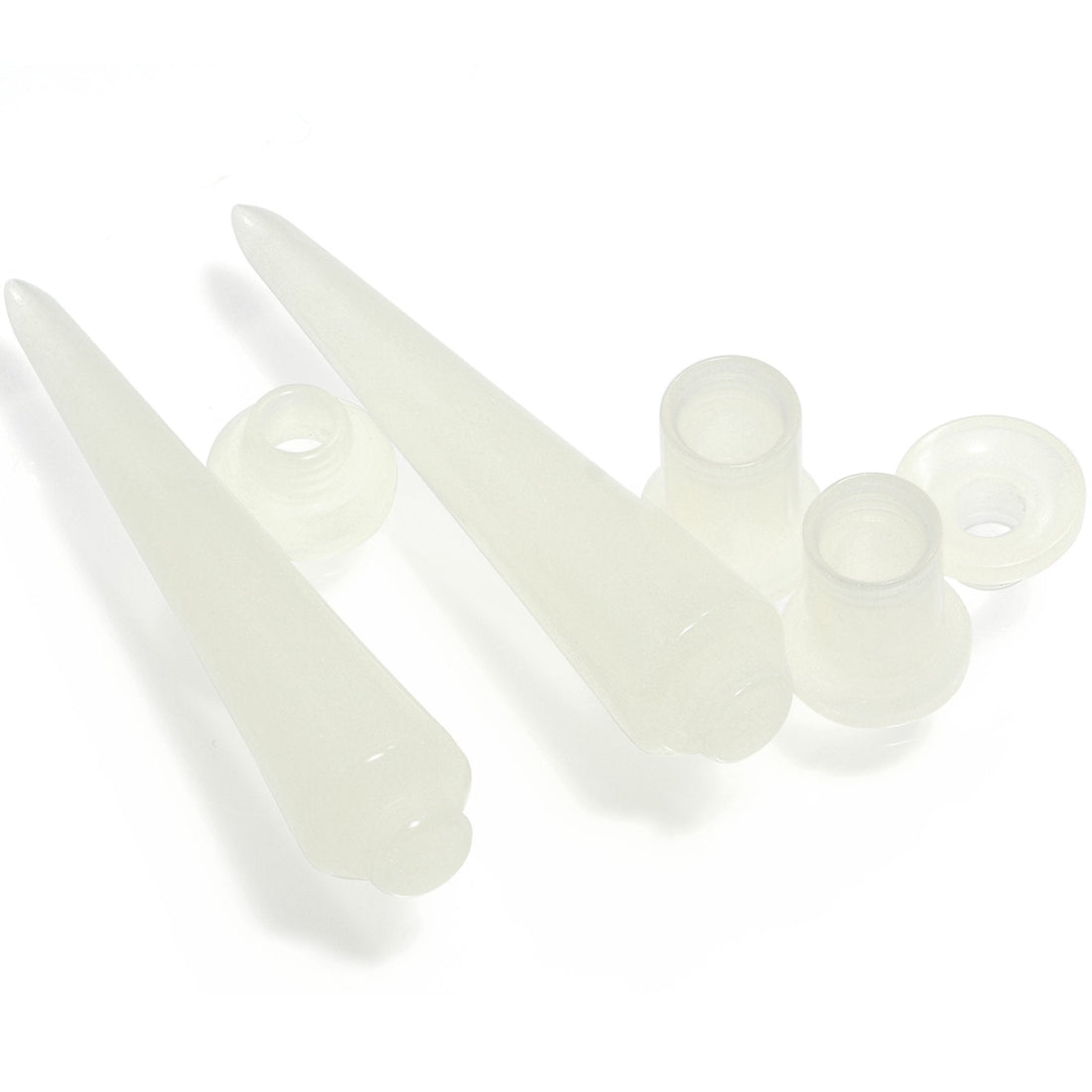 2 in 1 Glow in Dark Interchangeable Screw Fit Plug and Taper Set