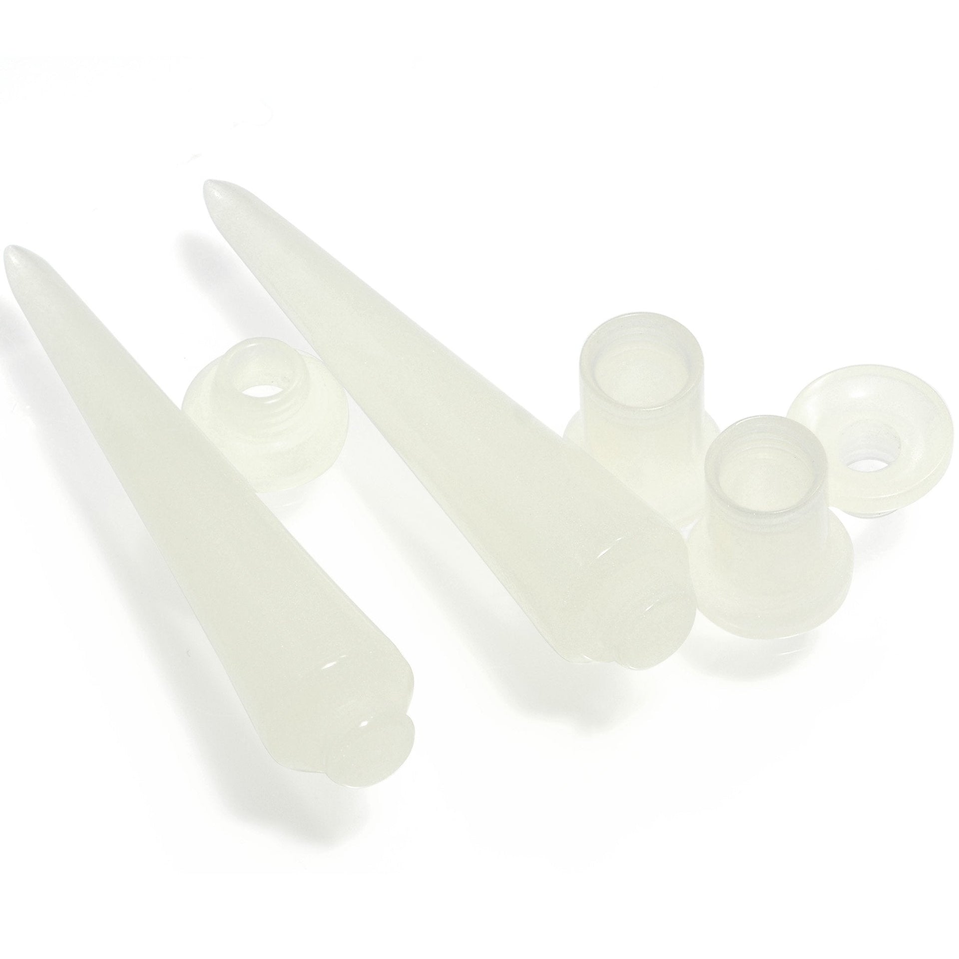2 in 1 Glow in Dark Interchangeable Screw Fit Plug and Taper Set
