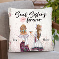 Personalized Bohemian Friends Pillow Cover - Gift For Best Friends - Soul Sisters Forever