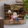 Personalized Reading Book Girl Pillow Cover - Gift For Reading Lovers - Just A Girl Who Lovers Books