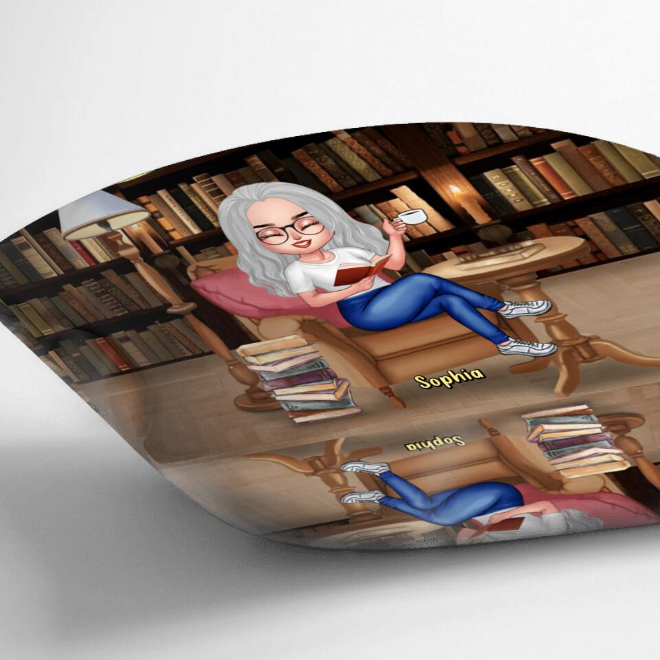 Personalized Reading Book Girl Pillow Cover - Gift For Reading Lovers - Just A Girl Who Lovers Books