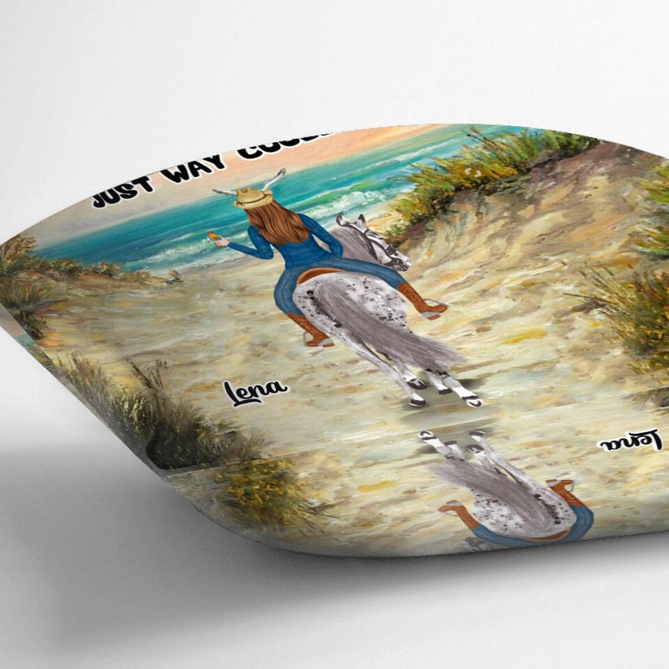 Personalized Horse Girl Quilt/Fleece Blanket/Pillow Cover - Up to 3 People - Gift Idea For Horse Lover - Horse Girl Same As A Normal Girl Just Way Cooler