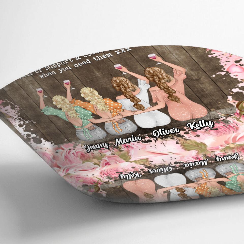 Personalized Friends Pillow Cover - Up to 4 Friends - Gift Idea For Friends/Besties - Best Friends Are Like Big Knickers