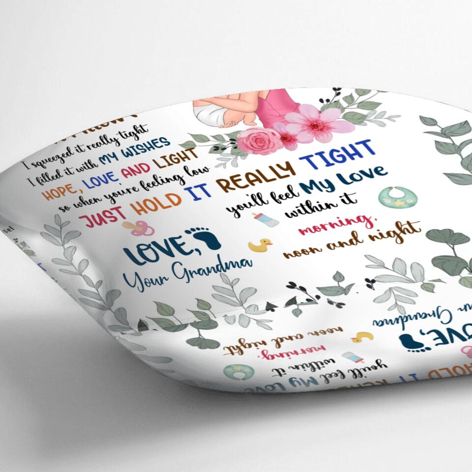 Personalized To My Grandson Fleece Throw Blanket/Quilt/Pillow Cover - Gift Idea For Newborn Grandson/Granddaughter - To My Grandson