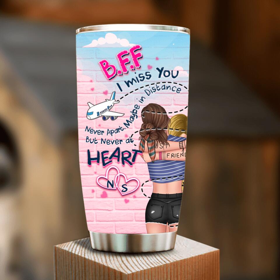 Personalized Friends Tumbler - Gift Idea For Long Distance Best Friends - I Miss You