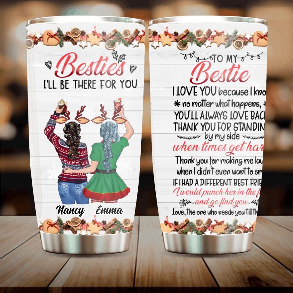 Personalized Bestie Tumbler - Christmas Gift Idea For Friends/Besties/Sisters - To My Bestie