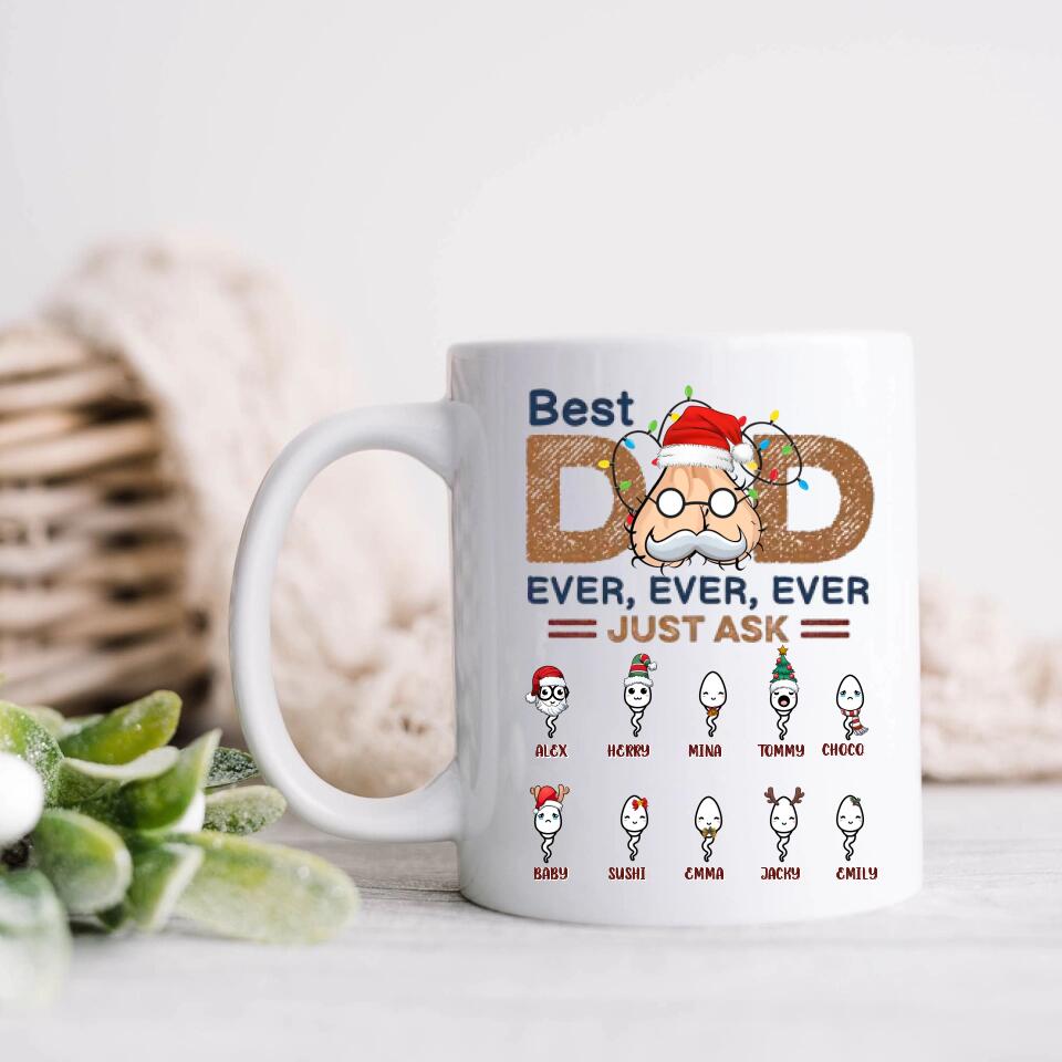 Personalized Best Father Mug - Up to 10 Children - Christmas/Birthday/Father's Day Gift