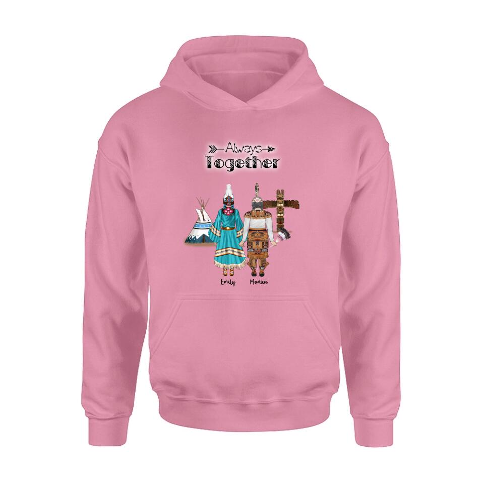 Personalized Native American Mother and Daughters T-Shirt/Long Sleeves/Hoodie/Sweater - Gift for Native American Mother and Daughters - Up to 2 Daughters