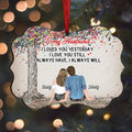 Personalized Couple Rectangle Wooden Ornament - Gift Idea For Couple/Anniversary Gift - I Loved You Yesterday I Love You Still I Always Have I Always Will