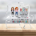 Personalized Besties Puzzle Acrylic Plaque - Up to 5 Besties - Best Gift For Friends/Bestie