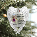 Personalized Memorial Photo Acrylic Ornament - Memorial Gift Idea For Christmas - Because Someone We Love Is In Heaven