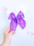 Purple Solid Oversized Bow