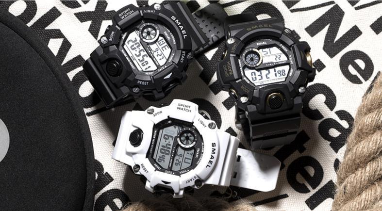 Dual Display Military Sports Watch Waterproof 50M Digital Analog
