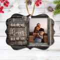 Personalized Couple Photo Wooden Ornament - Gift Idea for Couple - All Of Me Loves All  Of You