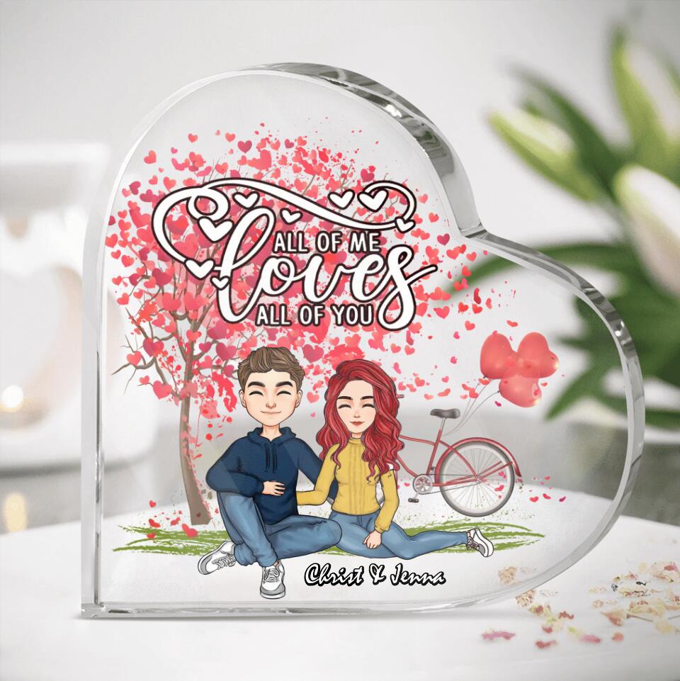 Personalized Couple Acrylic Plaque - Valentine's Day Gift Idea For Couple - All Of Me Loves All Of You