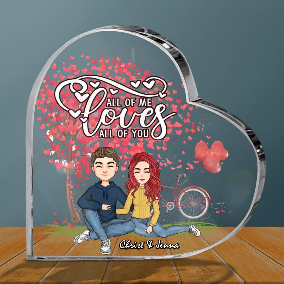 Personalized Couple Acrylic Plaque - Valentine's Day Gift Idea For Couple - All Of Me Loves All Of You