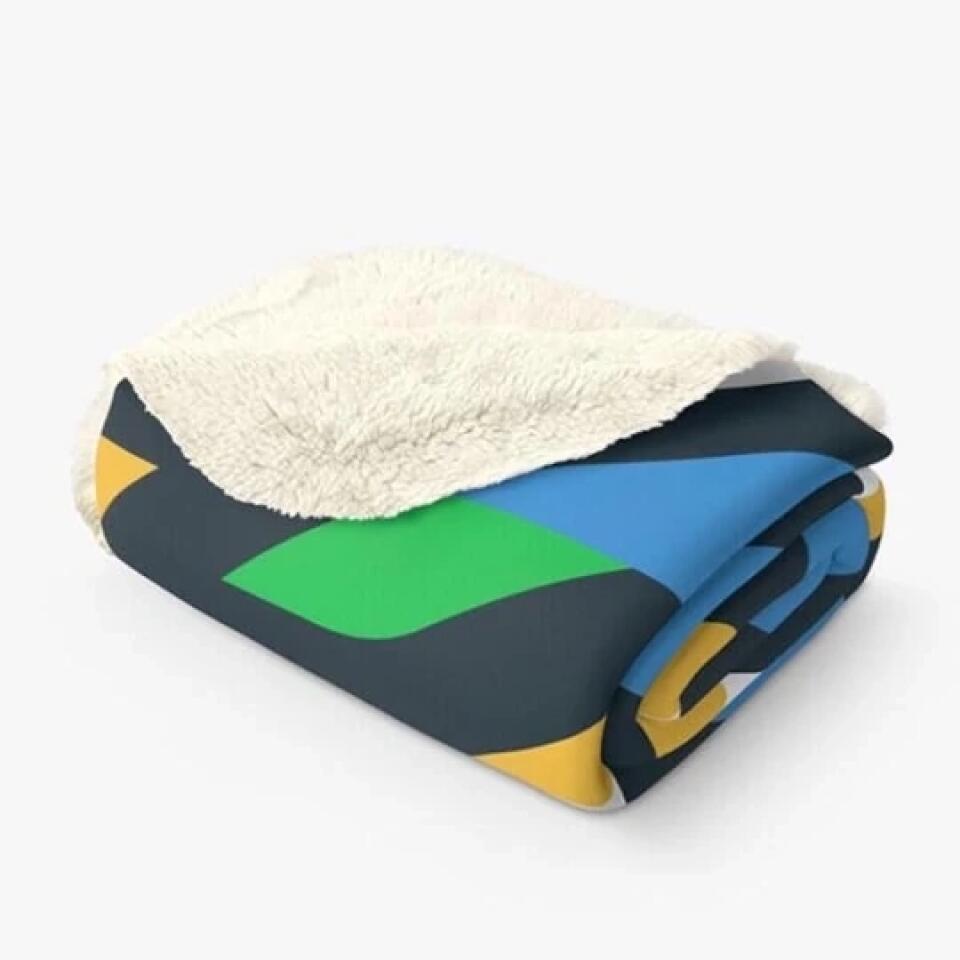 Personalized Couple Quilt/Fleece Throw Blanket - Gift Idea For Couple/Anniversary Gift - He Keeps Me Safe She Keeps Me Wild