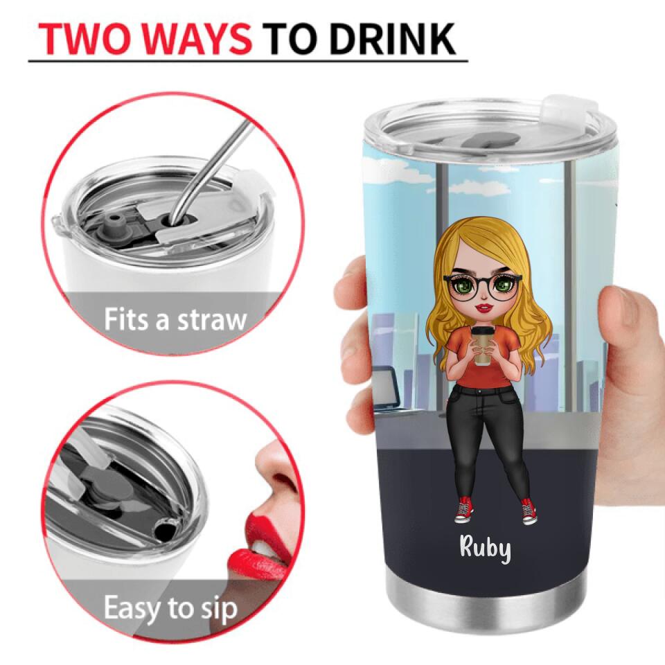 Personalized My Vocabulary At Work Tumbler - Gift Idea For Friends/Colleagues - Up to 4 People