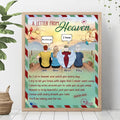 Personalized Memorial Family Poster - Memorial Gift Idea For Family Members - Up to 4 People - A Letter From Heaven