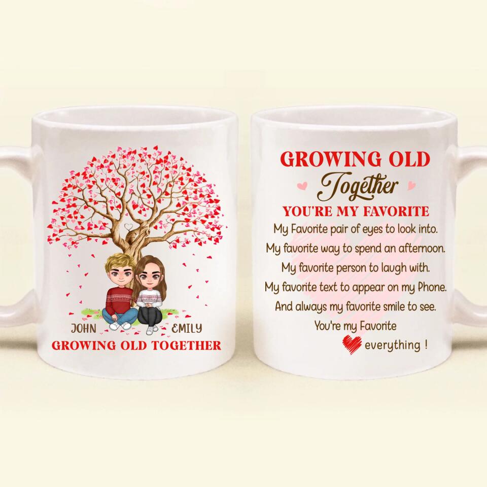 Personalized Couple Coffee Mug - Gift Ideas For Her and Him - Mother's Day Gift For Wife From Husband - Growing Old Together