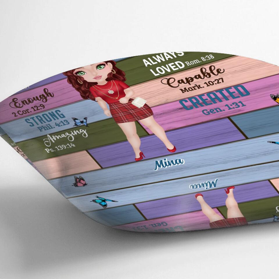 Personalized Daughter Bible Verses Fleece Throw Blanket/Quilt/Pillow Cover - Gift Idea For Daughter - God Says You Are