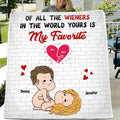 Personalized Valentines Fleece Throw Blanket/Quilt - Valentines Gift Idea For Parents - We're Still A Perfect Fit