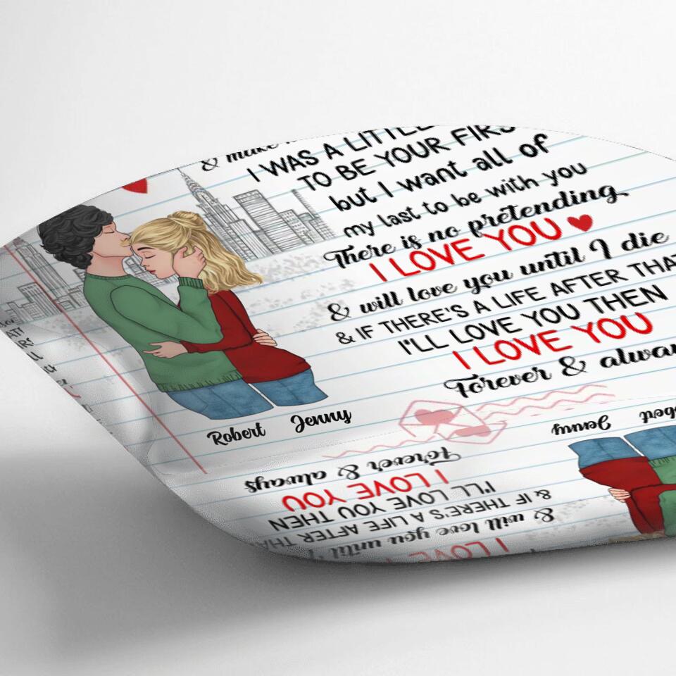 Personalized Couple Quilt/Fleece Throw Blanket/Pillow Cover - Mother's Day Gift For Wife From Husband - The Day I Met You