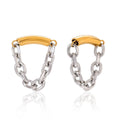 Two-Tone 18K Gold and S925 Silver Tassel Ear Cuff
