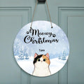 Personalized Christmas Cat Door Sign - Best Gift Ideas For Christmas and Cat Lovers - Meowy Christmas - TW5J6V